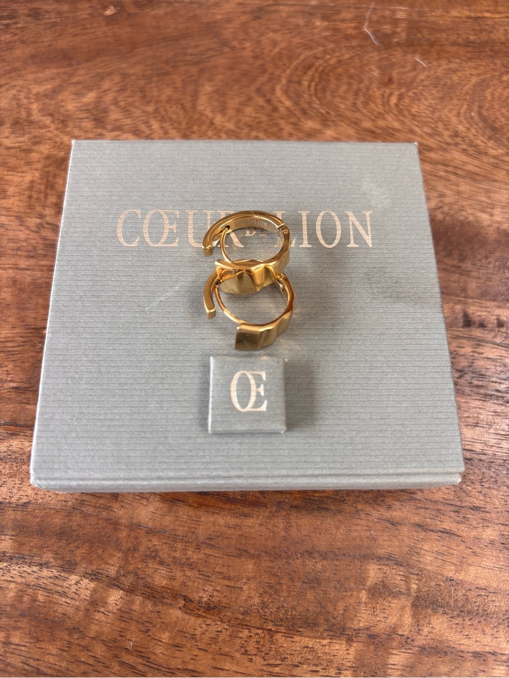 Cœur de Lion Gold Wave Huggie Hoops